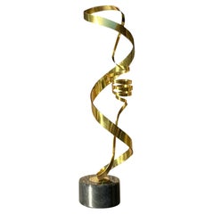 Vintage Contemporary Curtis Jere Brass Sculpture