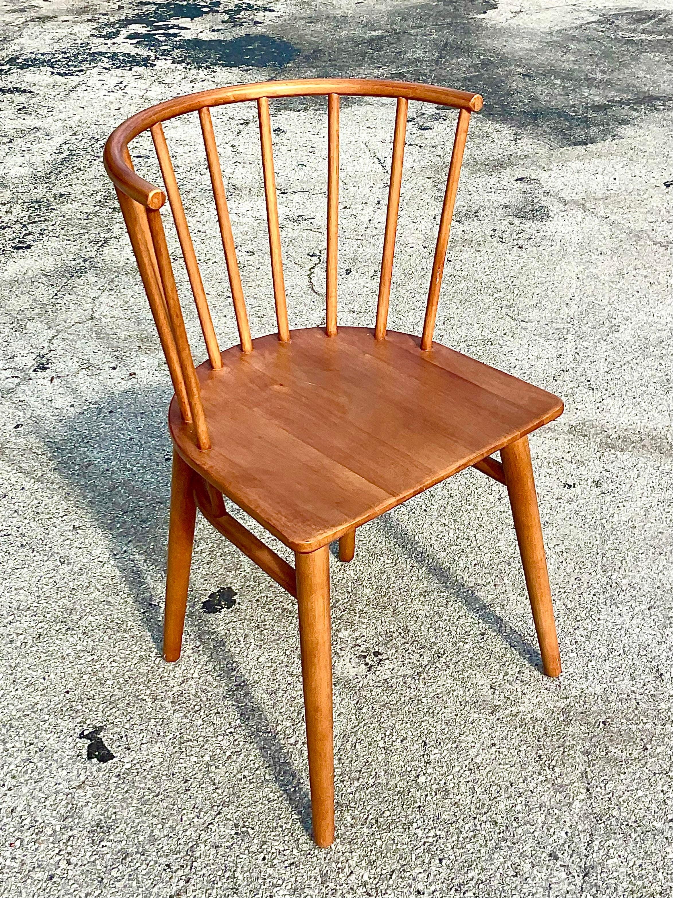 Mid-Century Modern Vintage Contemporary Curved Back Chair For Sale