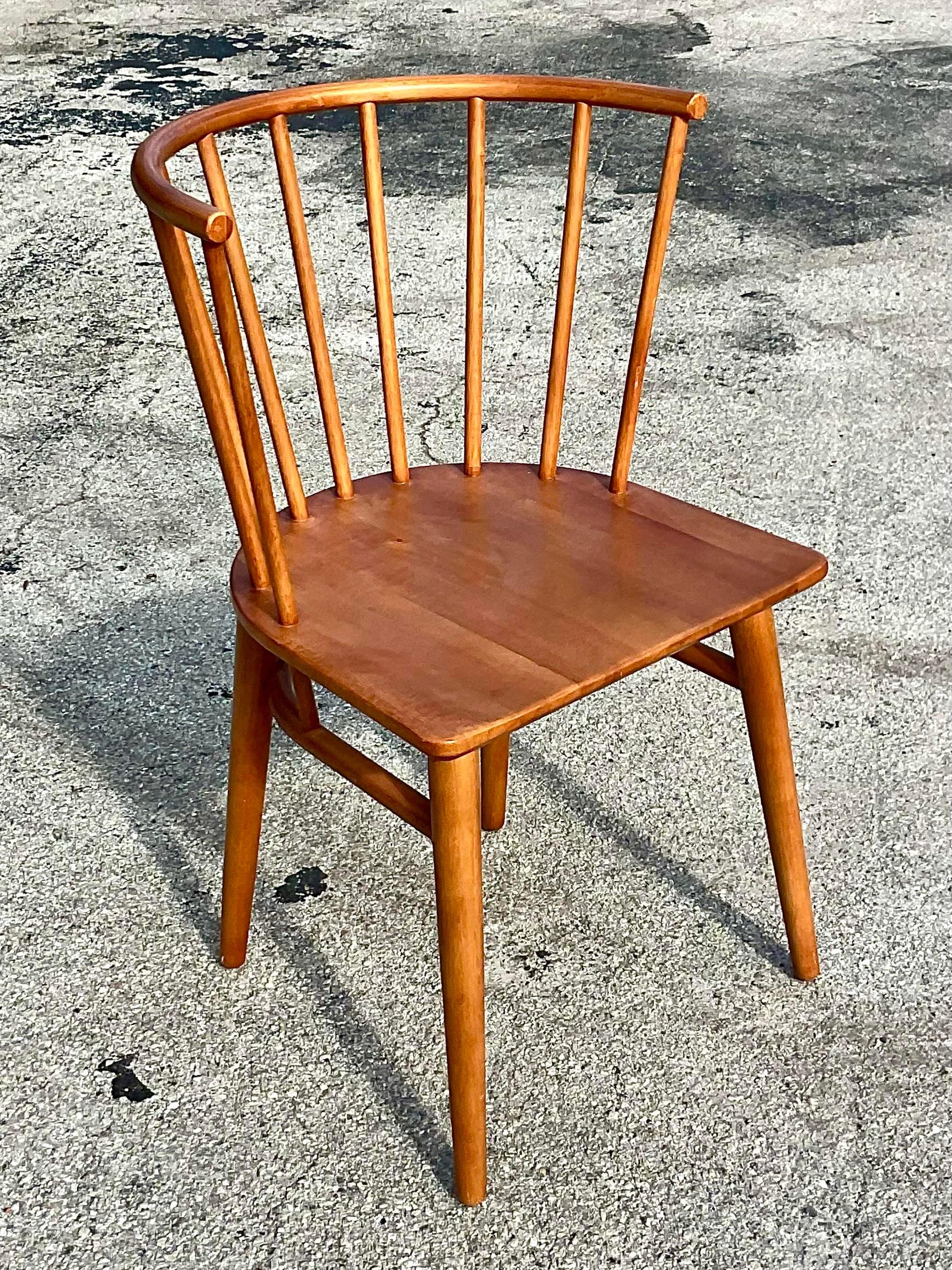 20th Century Vintage Contemporary Curved Back Chair For Sale