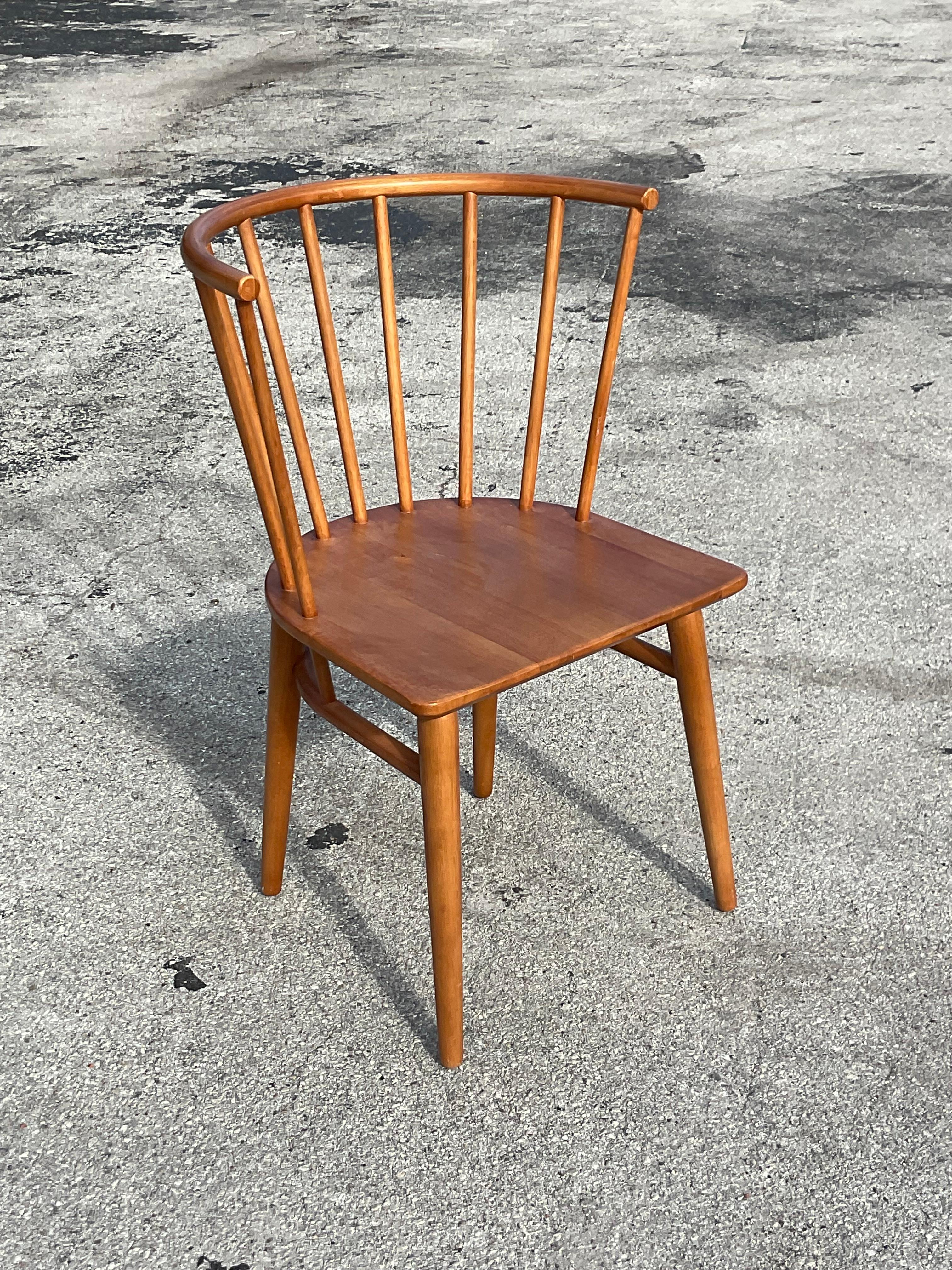 Vintage Contemporary Curved Back Chair For Sale 1