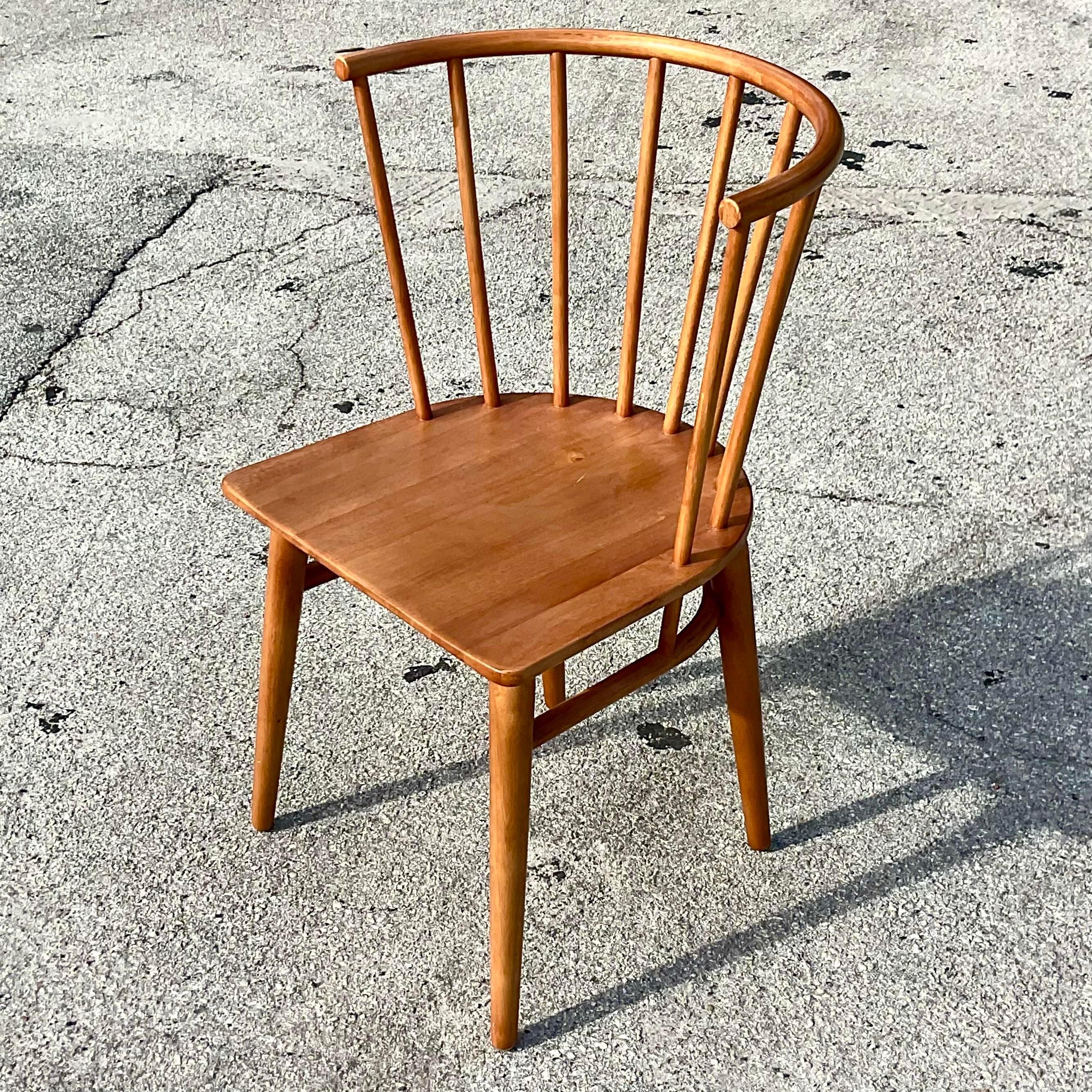 Vintage Contemporary Curved Back Chair For Sale 2