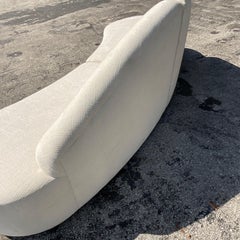Vintage Contemporary Custom Built Biomorphic Boucle Sofa