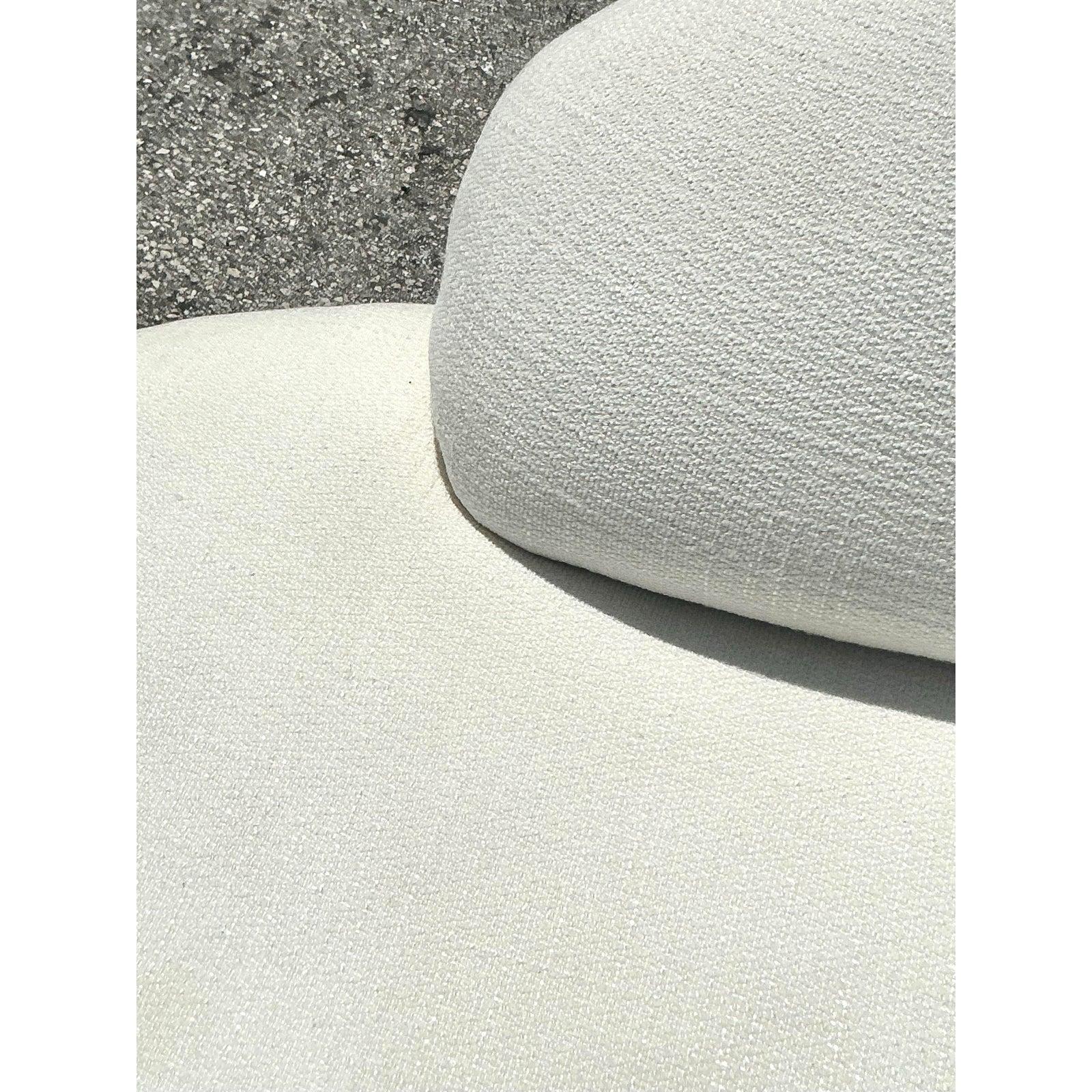 Vintage Contemporary Custom Built Biomorphic Boucle Sofa For Sale 2