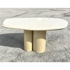 Vintage Contemporary Custom Faceted Dining Table