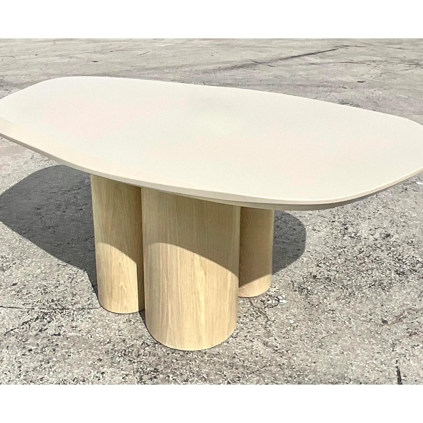 20th Century Vintage Contemporary Custom Faceted Dining Table