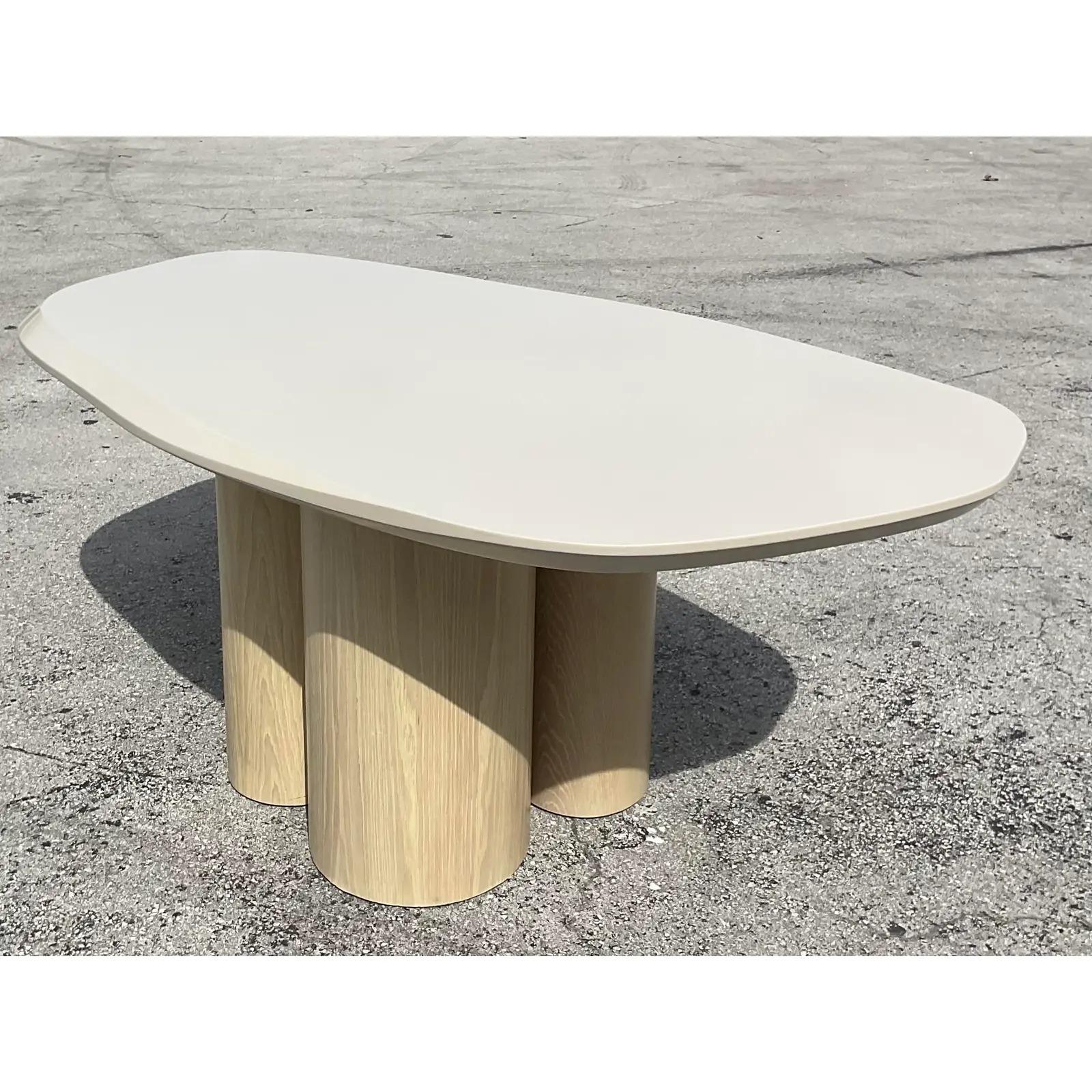 Vintage Contemporary Custom Faceted Dining Table 1