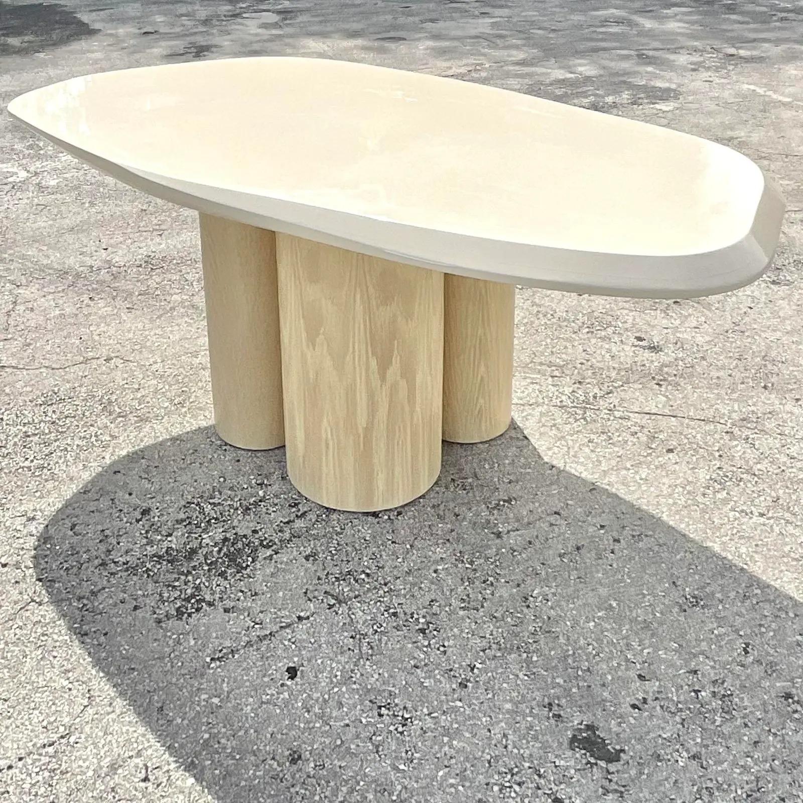 Vintage Contemporary Custom Faceted Dining Table 2