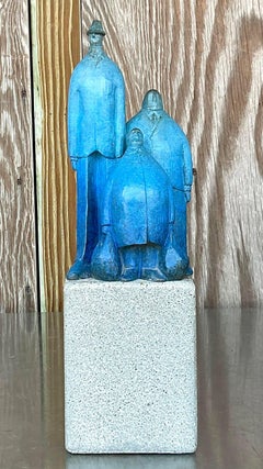 Vintage Contemporary Gary Hughes “Monday Morning Blues”Signed Original Sculpture