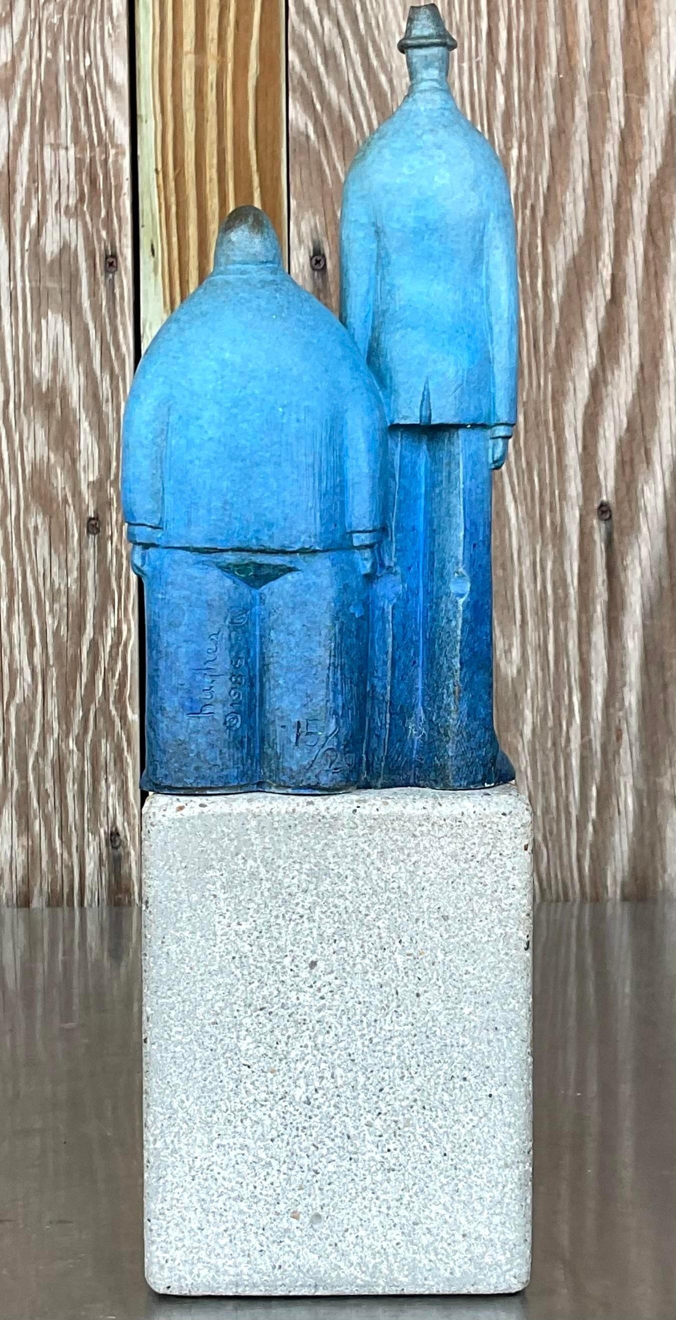 20th Century Vintage Contemporary Gary Hughes “Monday Morning Blues”Signed Original Sculpture For Sale