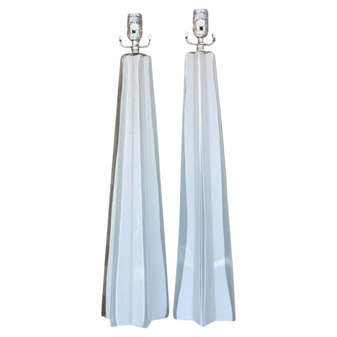 Vintage Contemporary Glass Star Lampen - ein Paar im Angebot