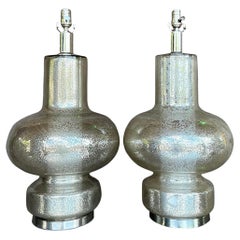 Vintage Contemporary Global Views Mercury Glass Lamps - a Pair
