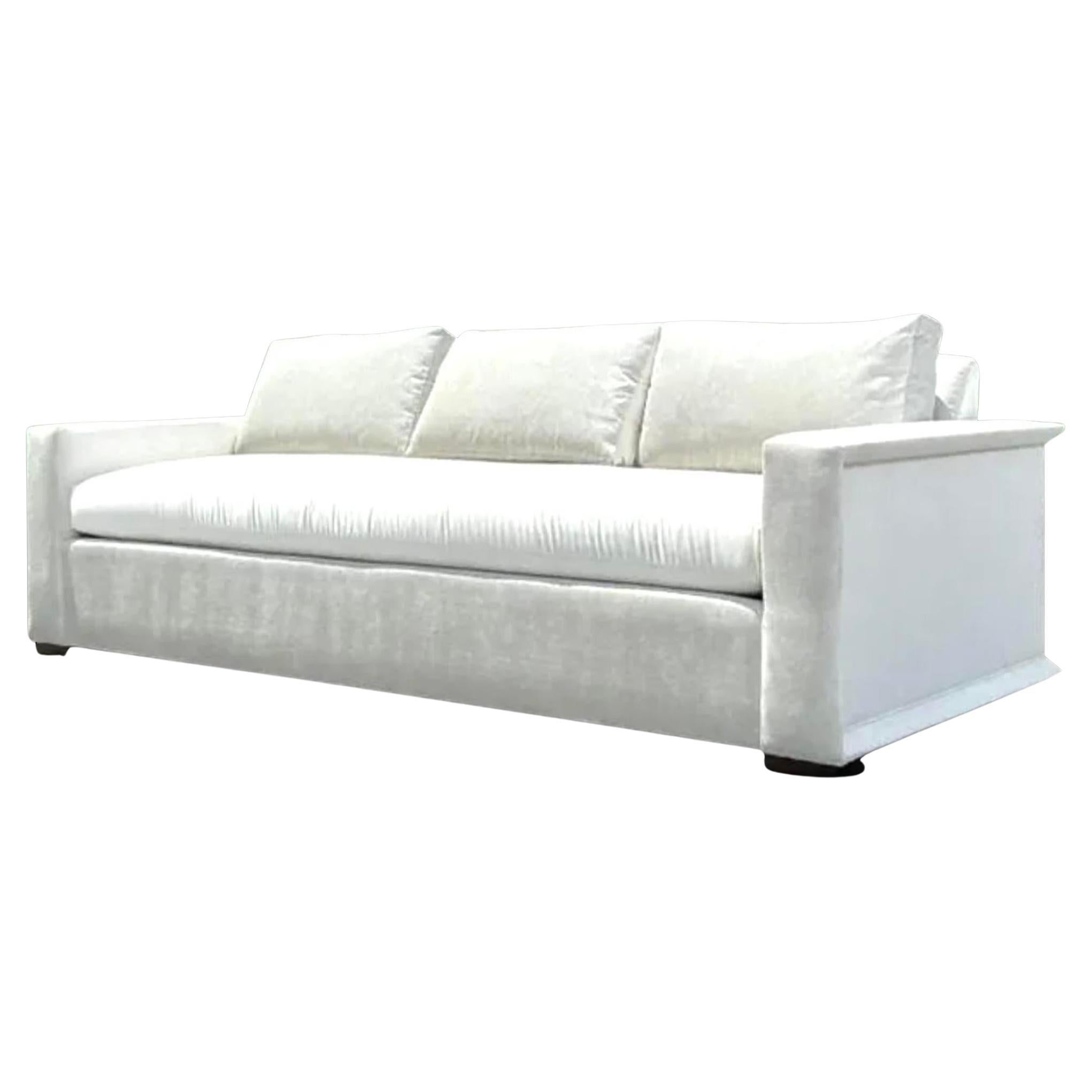 Vintage Contemporary Hickory Chair Flat Arm Sofa For Sale