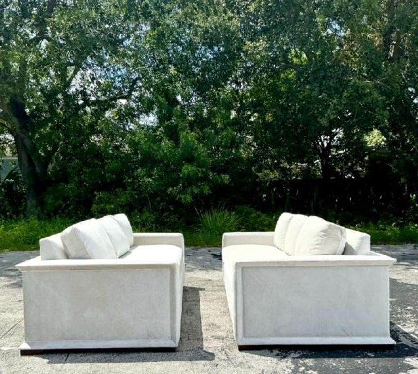 Vintage Contemporary Hickory Chair Sofas - a Pair 5