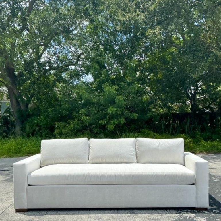 Upholstery Vintage Contemporary Hickory Chair Sofas - a Pair