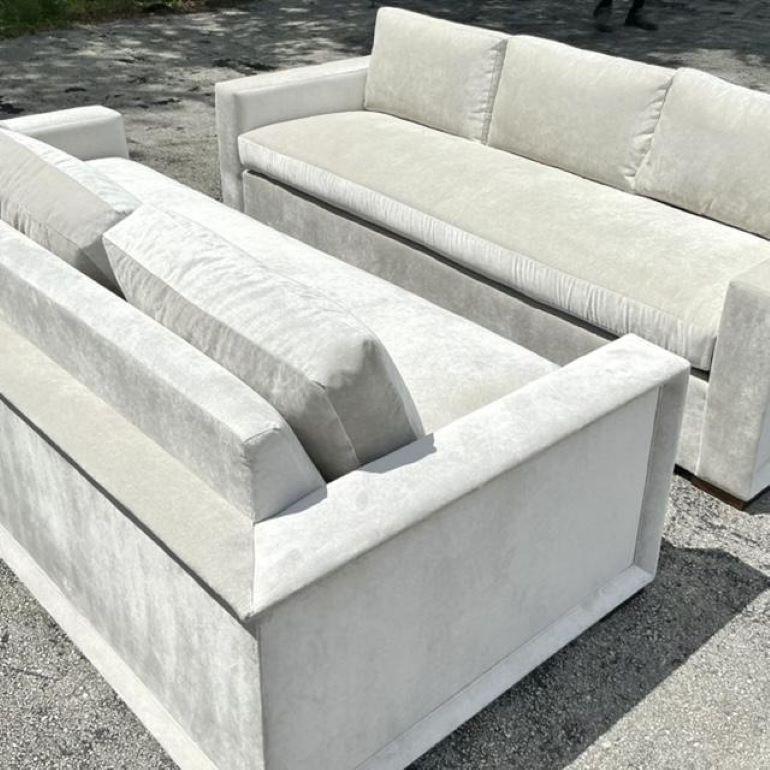 Vintage Contemporary Hickory Chair Sofas - a Pair 3