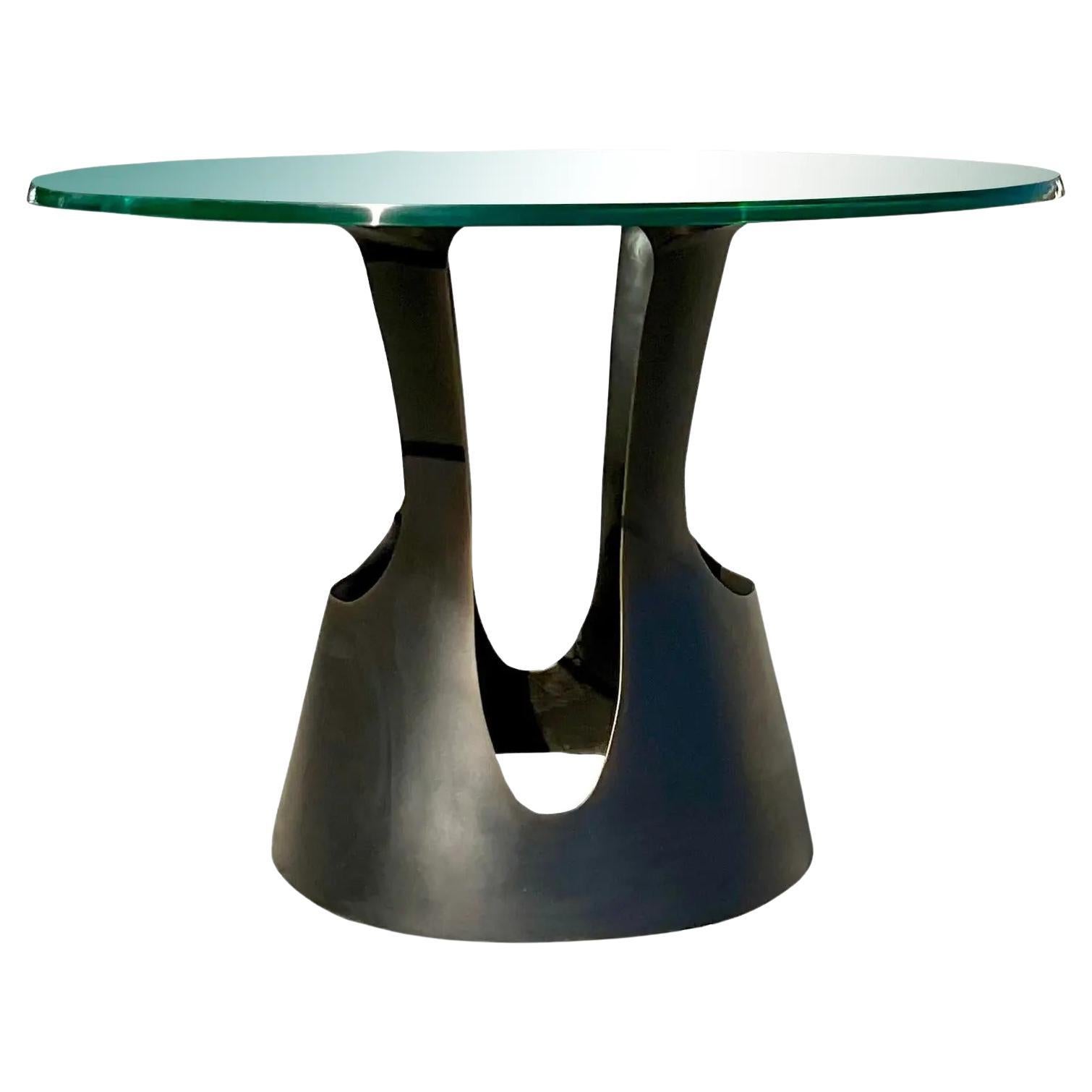 Vintage Contemporary Holly Hunt “Gunsight” Bronze Table