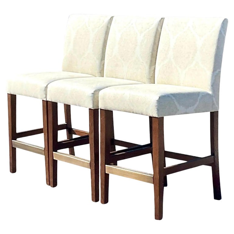 Vintage Contemporary Huniford Design Bar Stools Set of 3 For Sale at