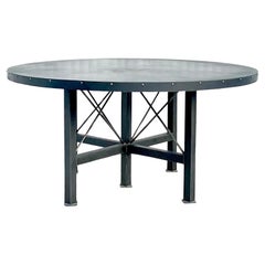 Table de salle à manger en zinc Huniford Design Studio Contemporary vintage