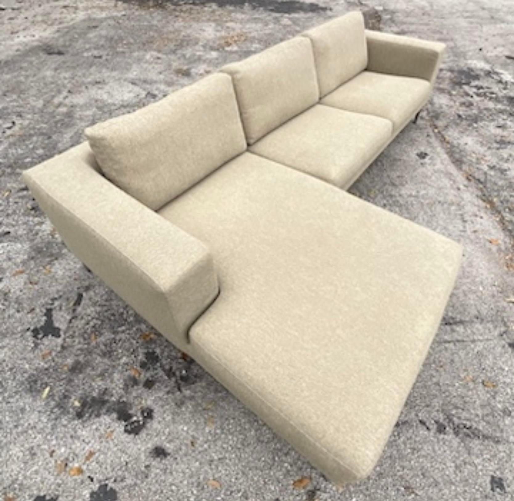 Upholstery Vintage Contemporary Italian Ben Sem Boucle Sectional Sofa For Sale