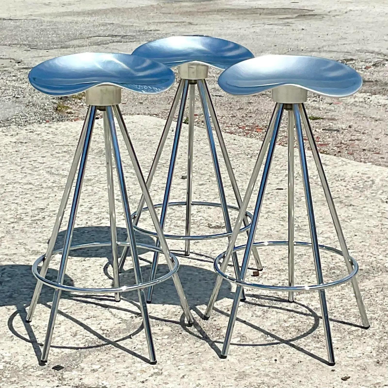 Metal Vintage Contemporary Jamaica Stools by Pepe Cortes for Amat, Set of Three
