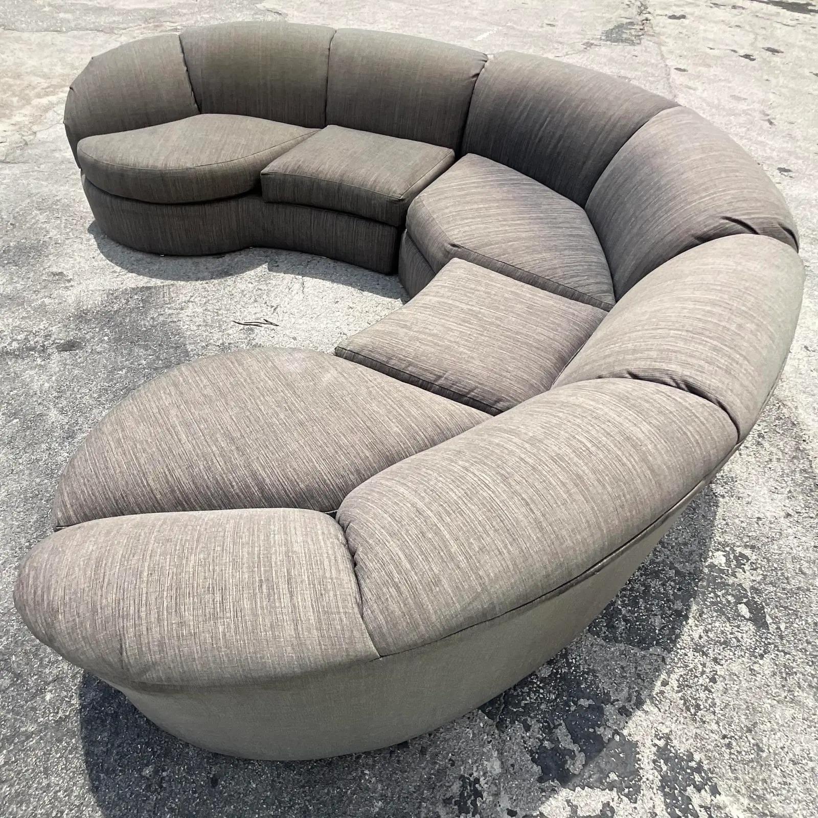 Vintage Contemporary John Mascheroni for Swaim Sectional Sofa In Good Condition In west palm beach, FL