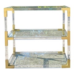 Vintage Contemporary Jonathan Adler “Jacques” Two Tier Lucite Side Table