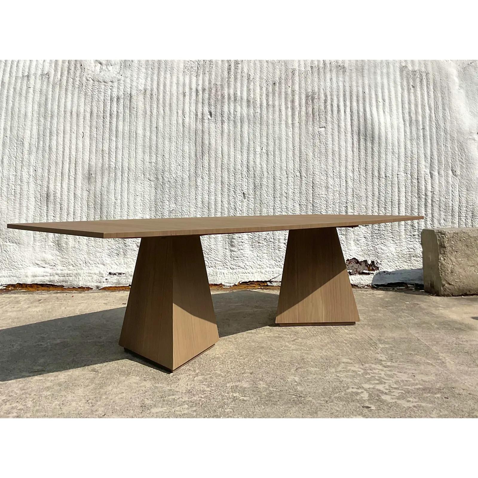 Wood Vintage Contemporary Keith Fritz “Divine” Faceted Dining Table For Sale