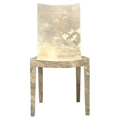 Vintage Contemporary Lacquered Goatskin “jmf” Chair After Karl Springer