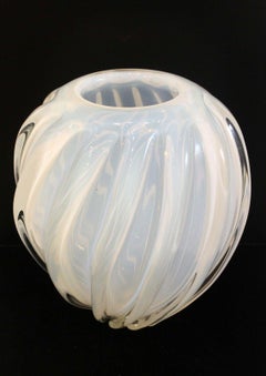 Vintage Contemporary Larry Laslo for Mikasa Opalescent White Vase Vessel
