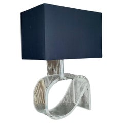Vintage Contemporary Lucite Scroll Table Lamp