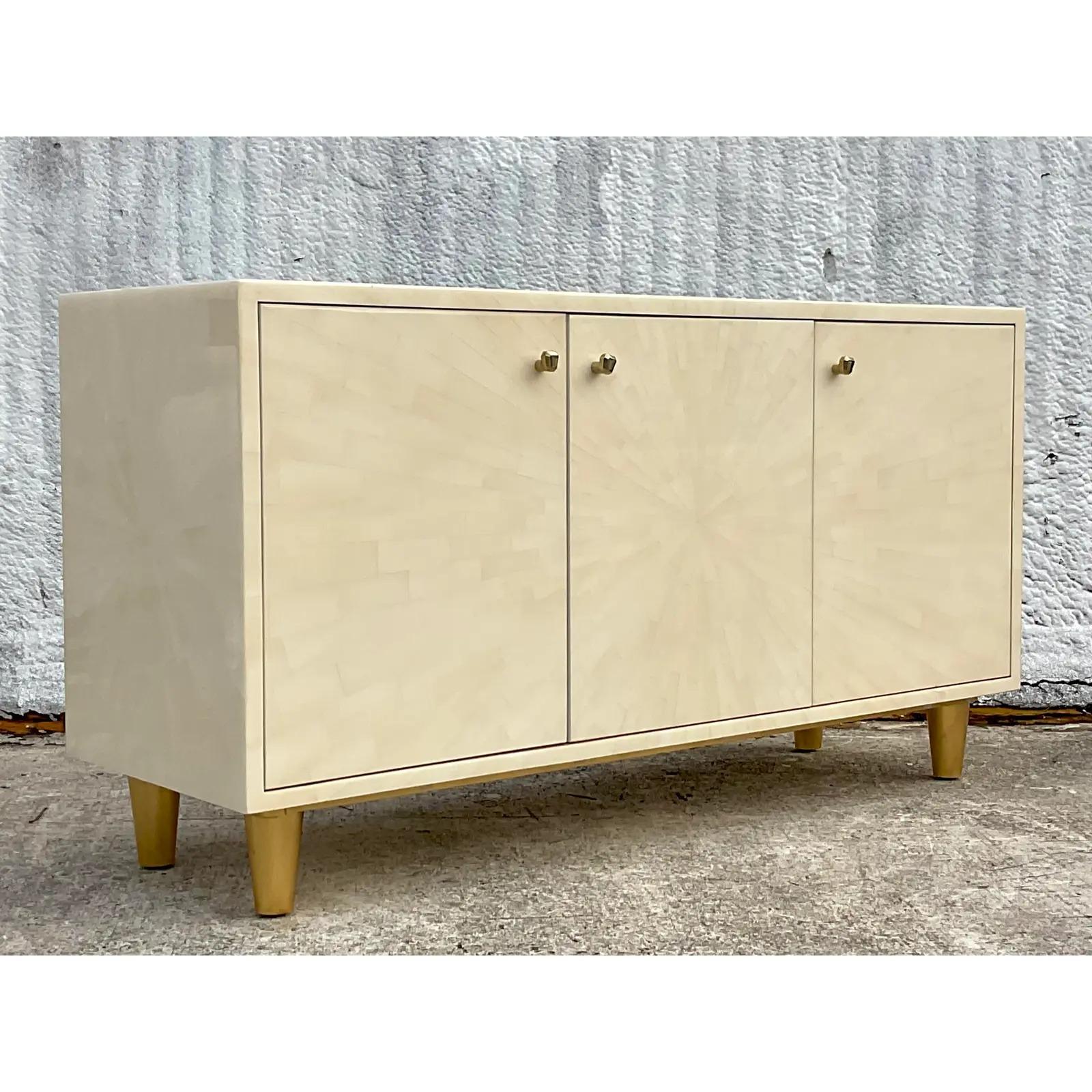 Vintage Contemporary Made Goods “Torion” Faux Horn Credenza 5