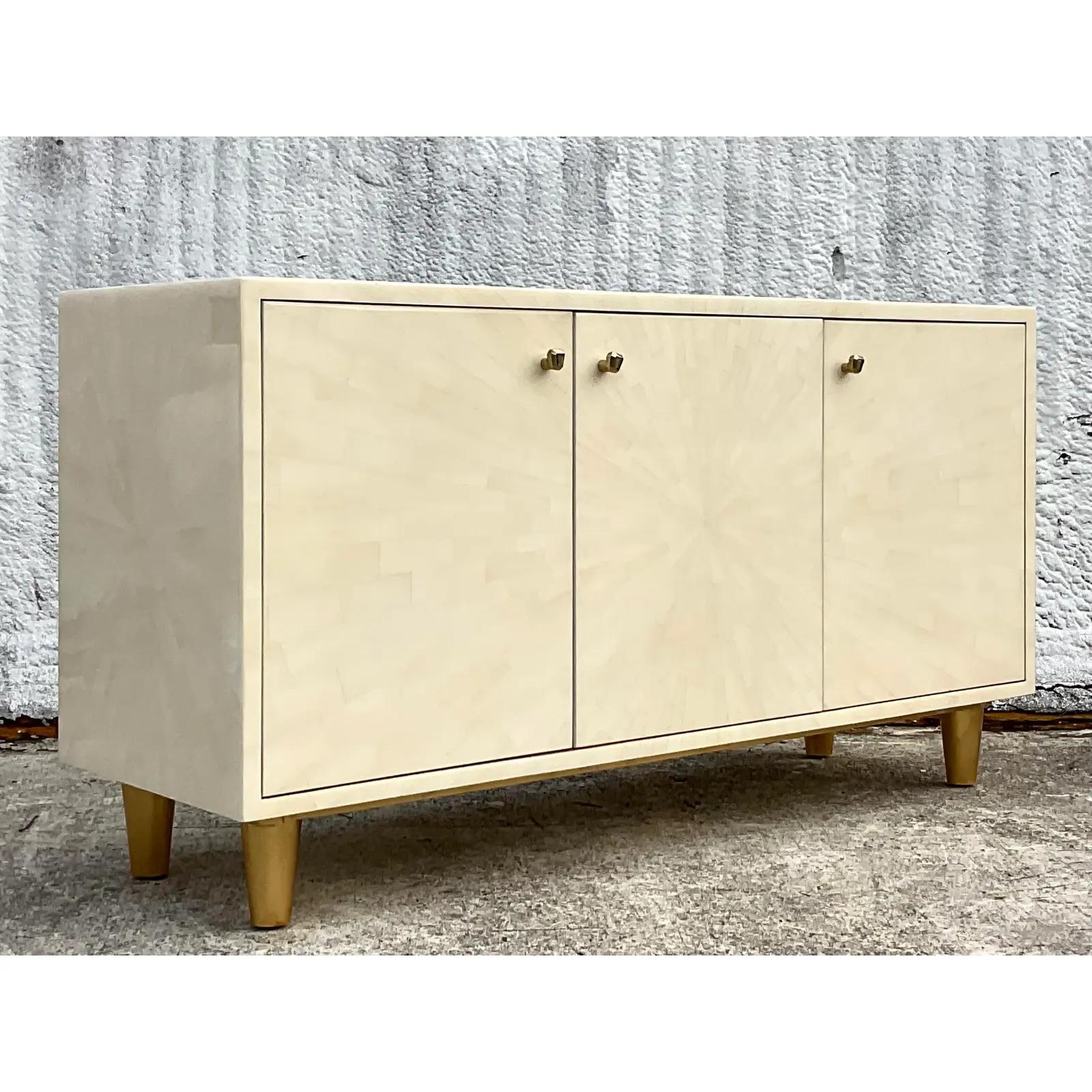 Vintage Contemporary Made Goods “Torion” Faux Horn Credenza 3
