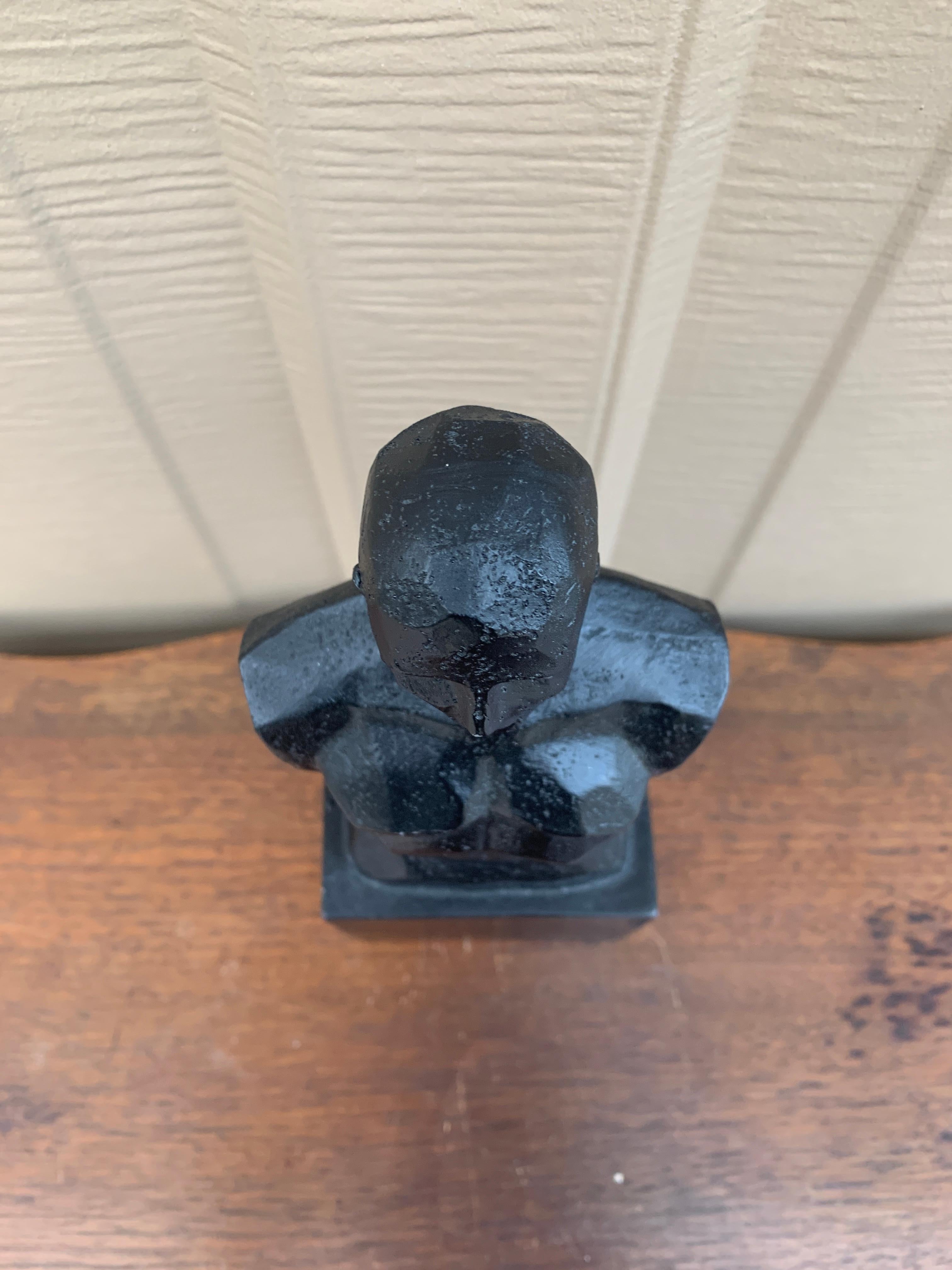 Vintage Contemporary Male Bust Sculpture In Good Condition For Sale In Elkhart, IN