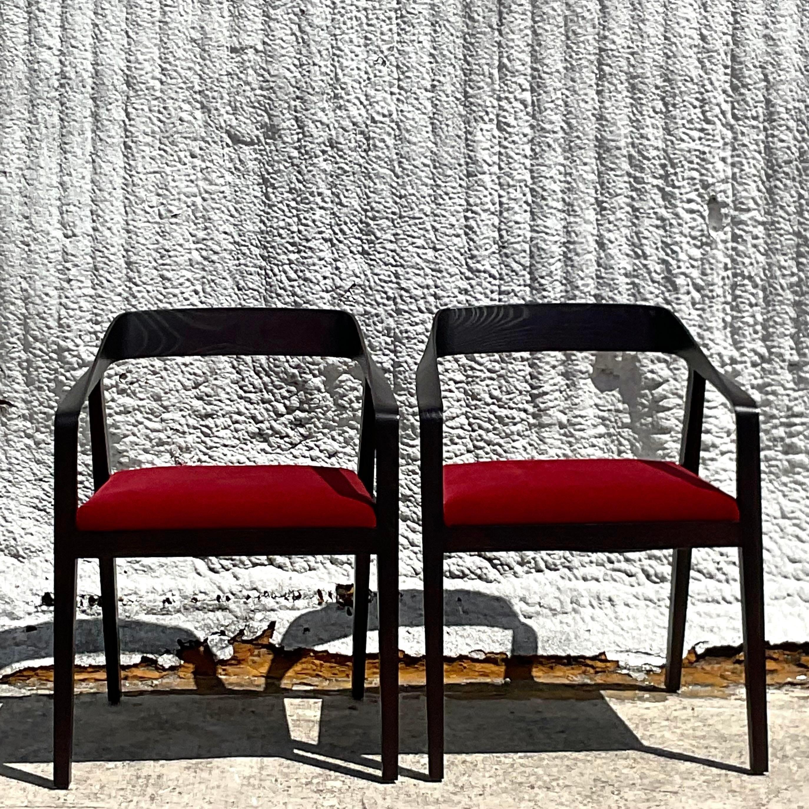 Zeitgenössische Mark Goetz Full Twist-Stühle, Vintage, Paar (amerikanisch) im Angebot