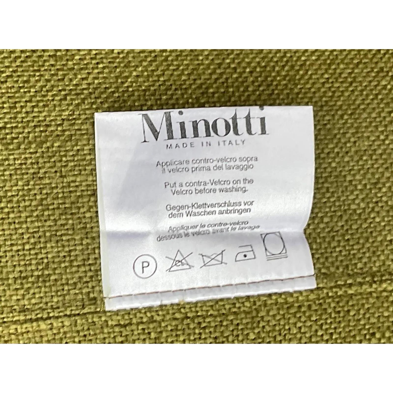 20th Century Vintage Contemporary Minotti Three Seat Chartreuse Sofa
