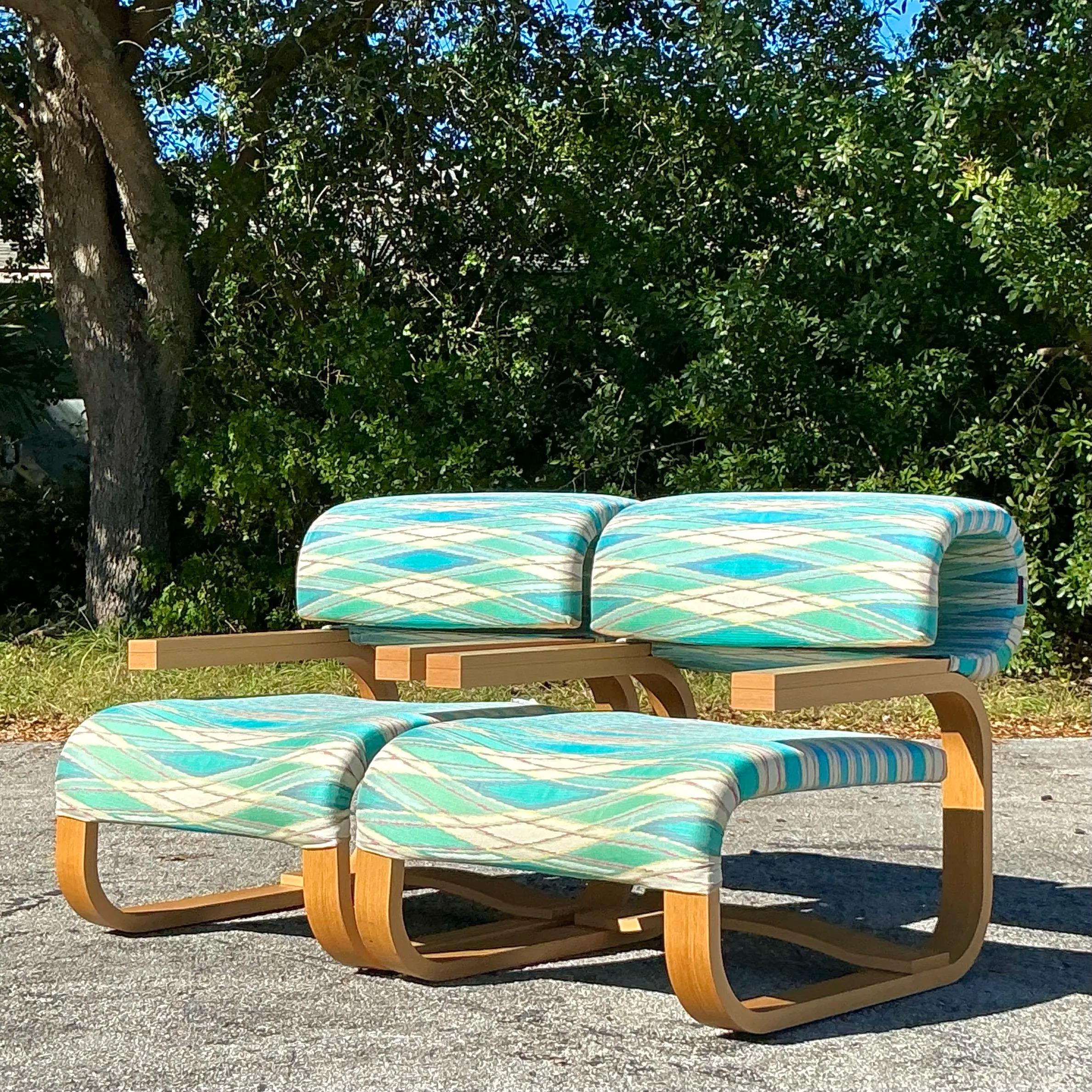 Italian Vintage Contemporary Missoni Home “Daniela” Arm Chair - a Pair For Sale