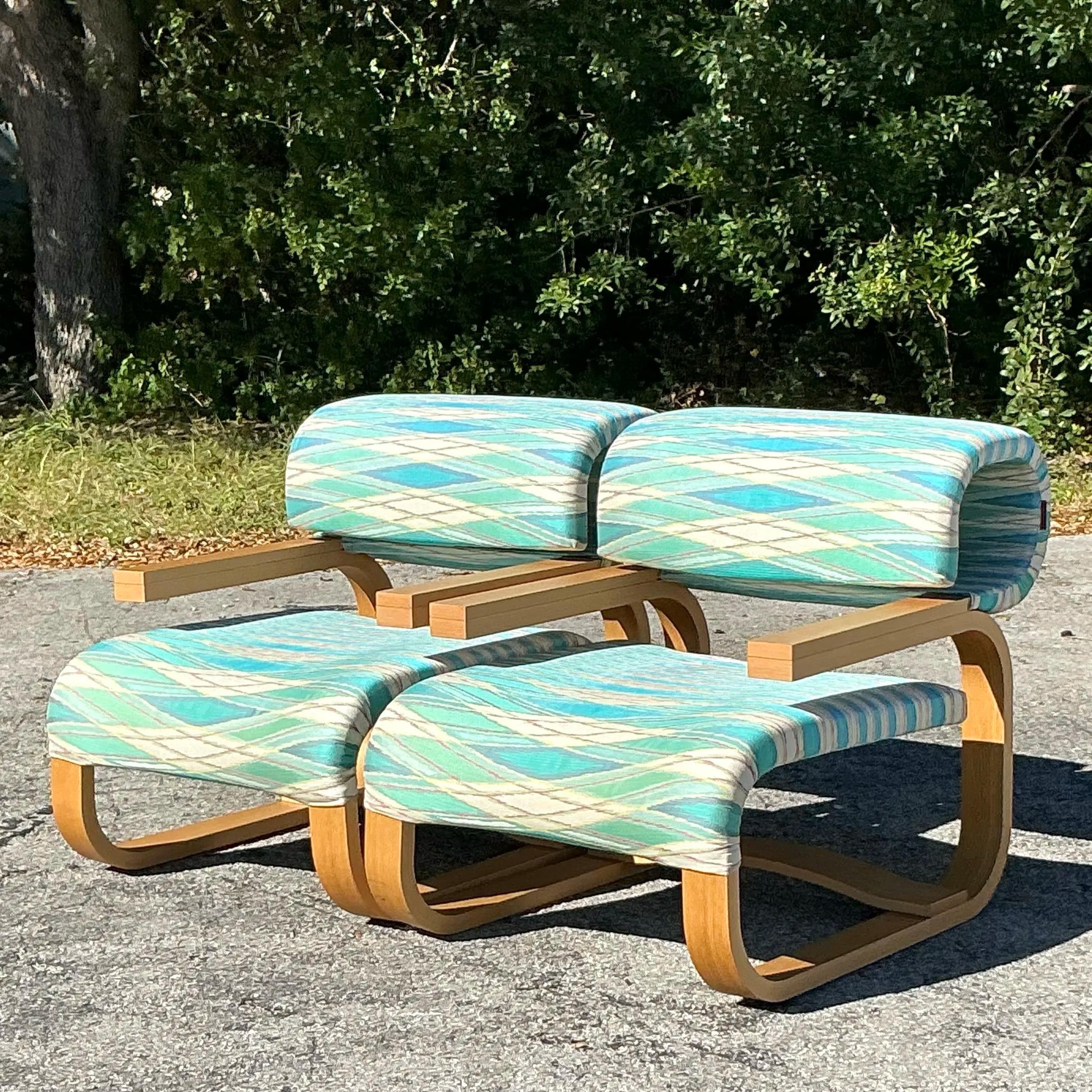Vintage Contemporary Missoni Home “Daniela” Arm Chair - a Pair For Sale 1