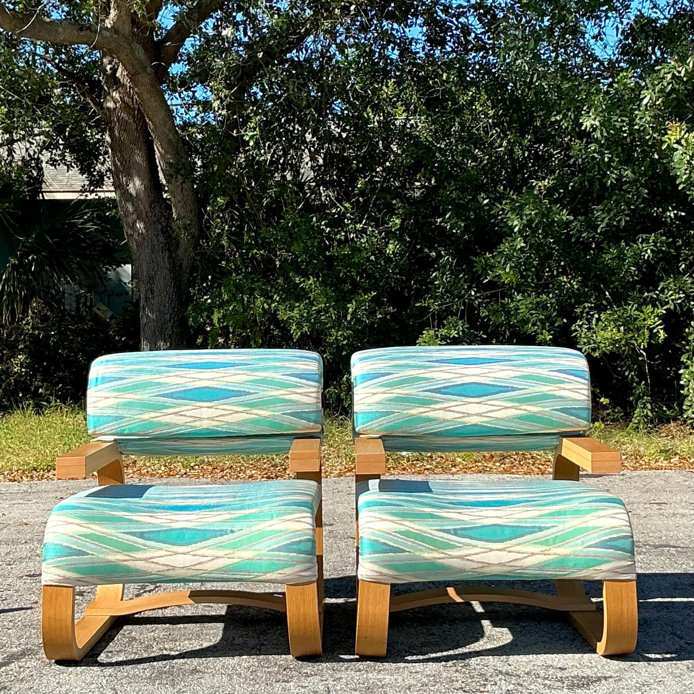 Vintage Contemporary Missoni Home “Daniela” Arm Chair - a Pair For Sale 2