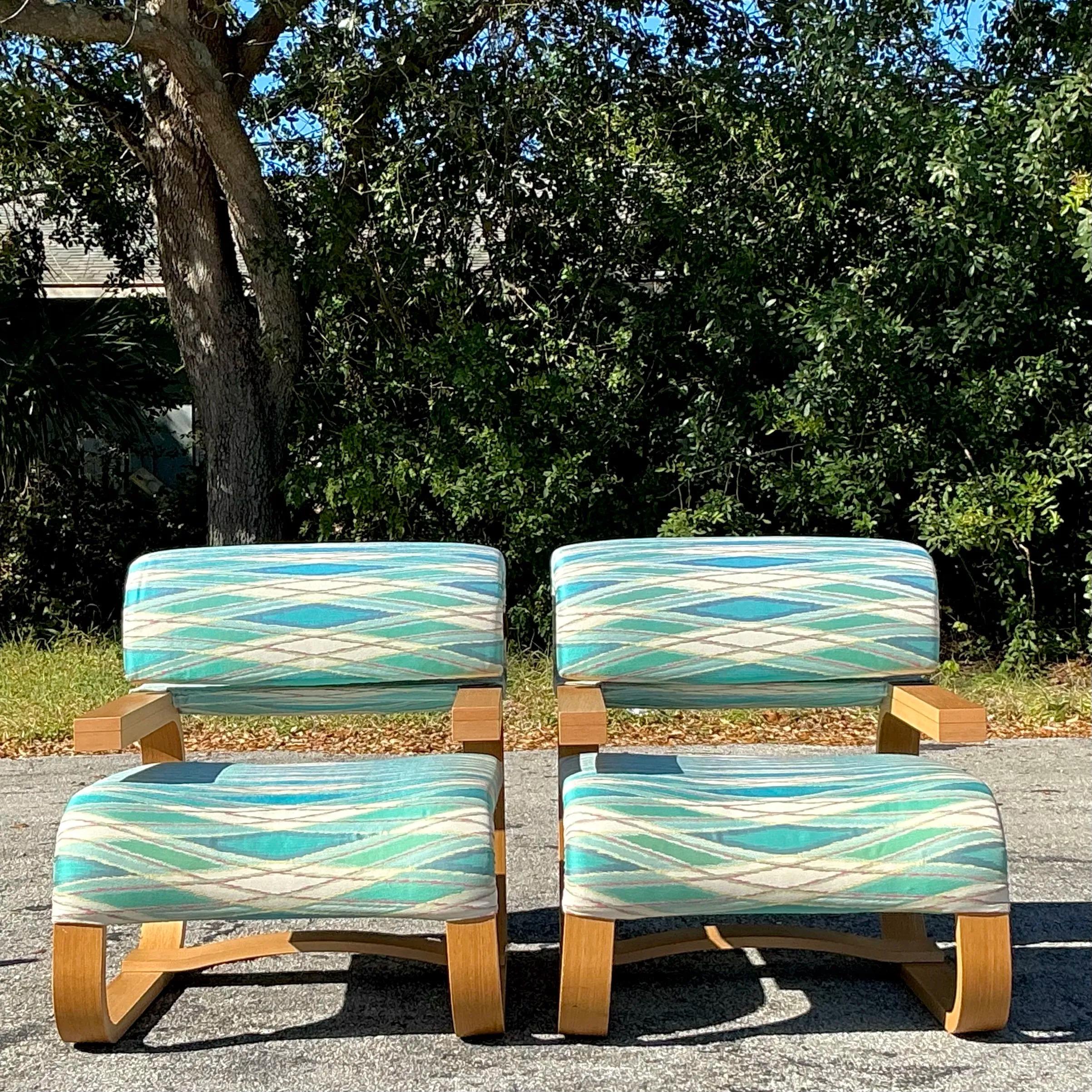 Vintage Contemporary Missoni Home “Daniela” Arm Chair - a Pair For Sale 4