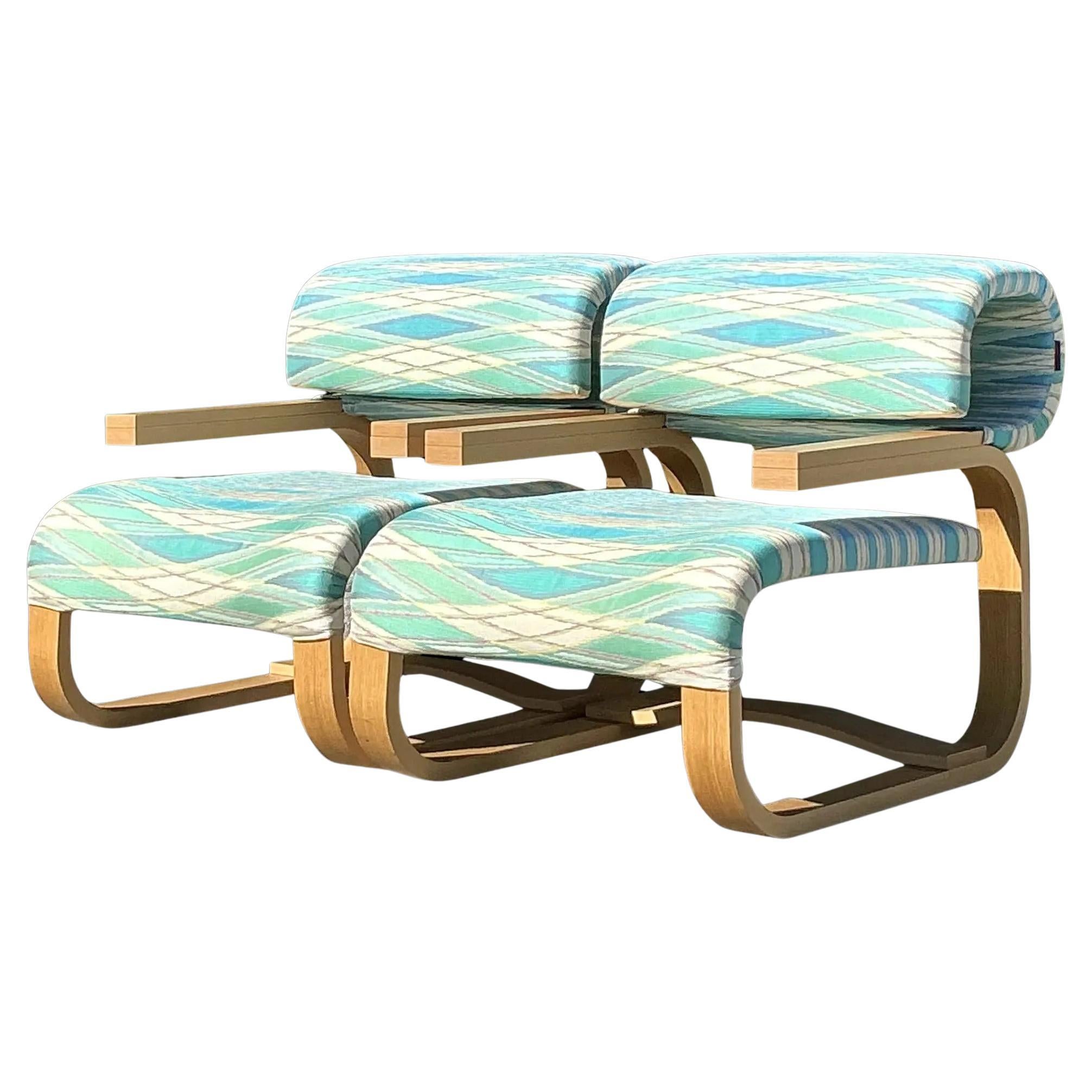 Vintage Contemporary Missoni Home “Daniela” Arm Chair - a Pair For Sale