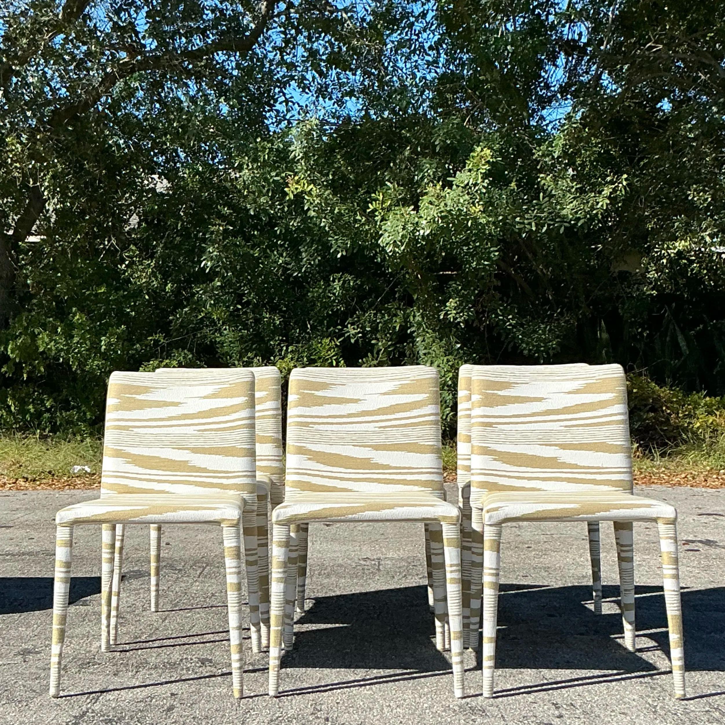 Vintage Contemporary Missoni “Miss Atacama” Dining Chairs - Set of 6 For Sale 1