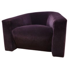 Chaise longue vintage contemporaine à accoudoirs incurvés de style Donghia en Mohair