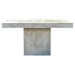 Vintage Contemporary Polished Cement Dining Table