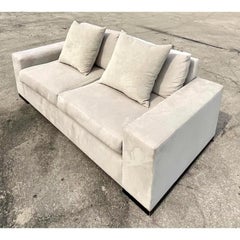 Vintage Contemporary Restoration Hardware Modena Track Arm Sofa