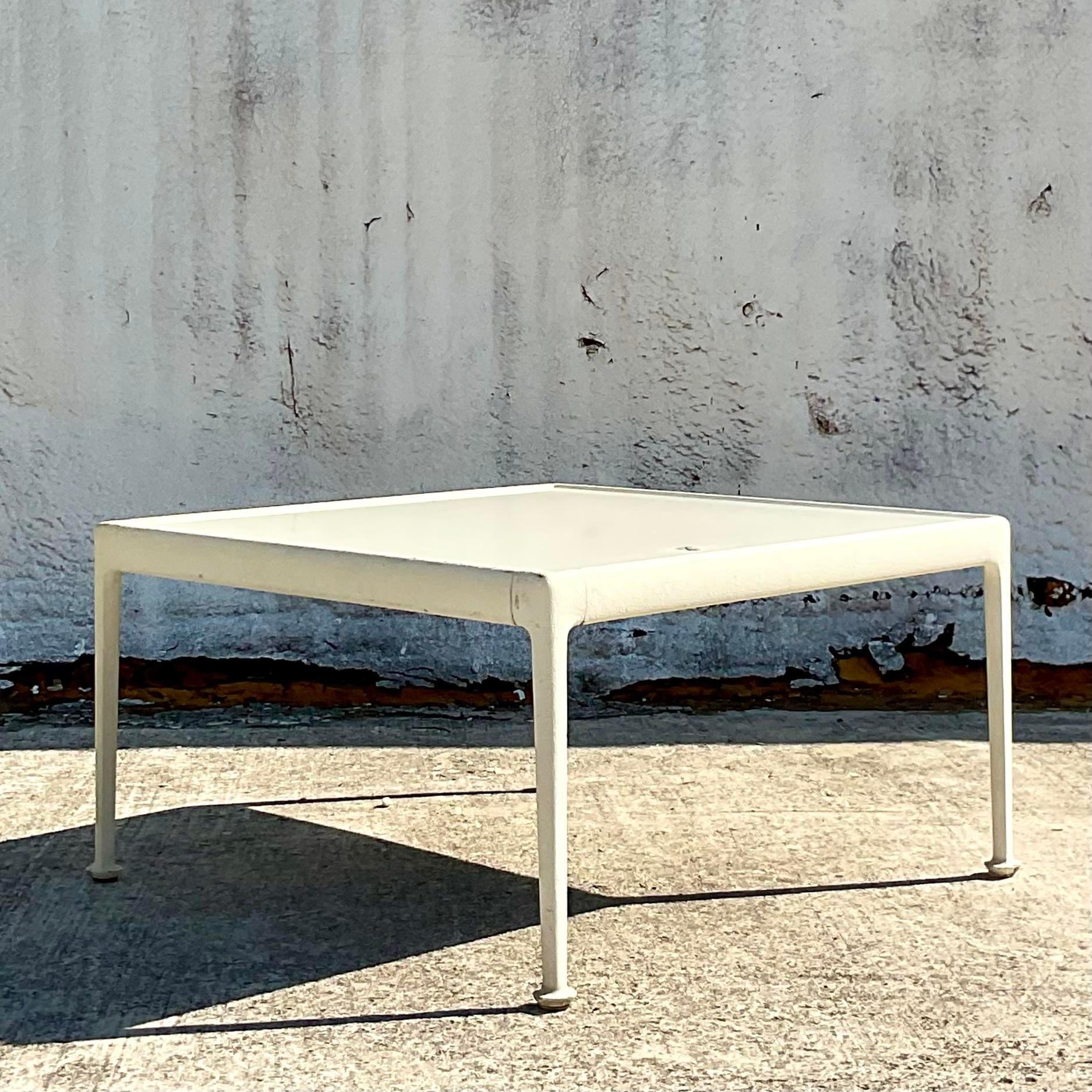 Mid-Century Modern Vintage Contemporary Richard Knoll for Schultz Outdoor Low Cocktail Table For Sale
