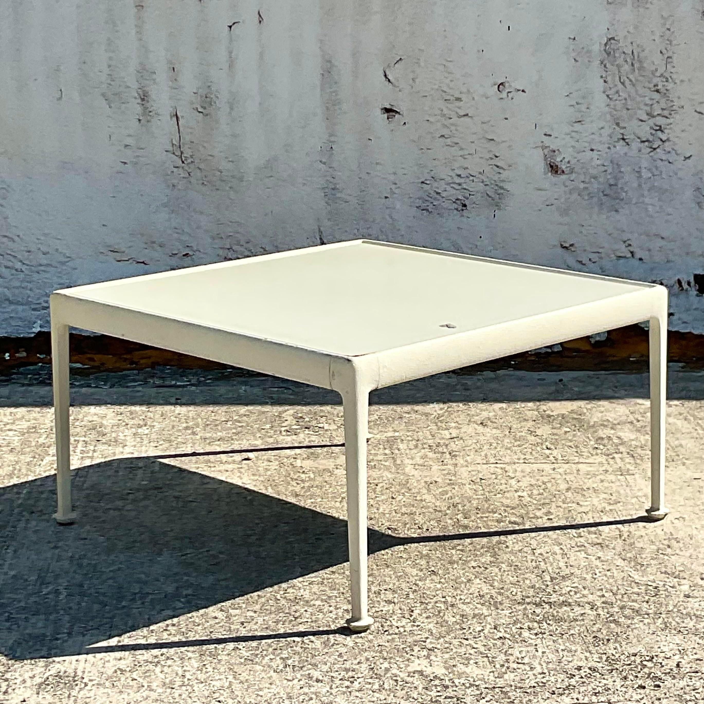 20th Century Vintage Contemporary Richard Knoll for Schultz Outdoor Low Cocktail Table For Sale
