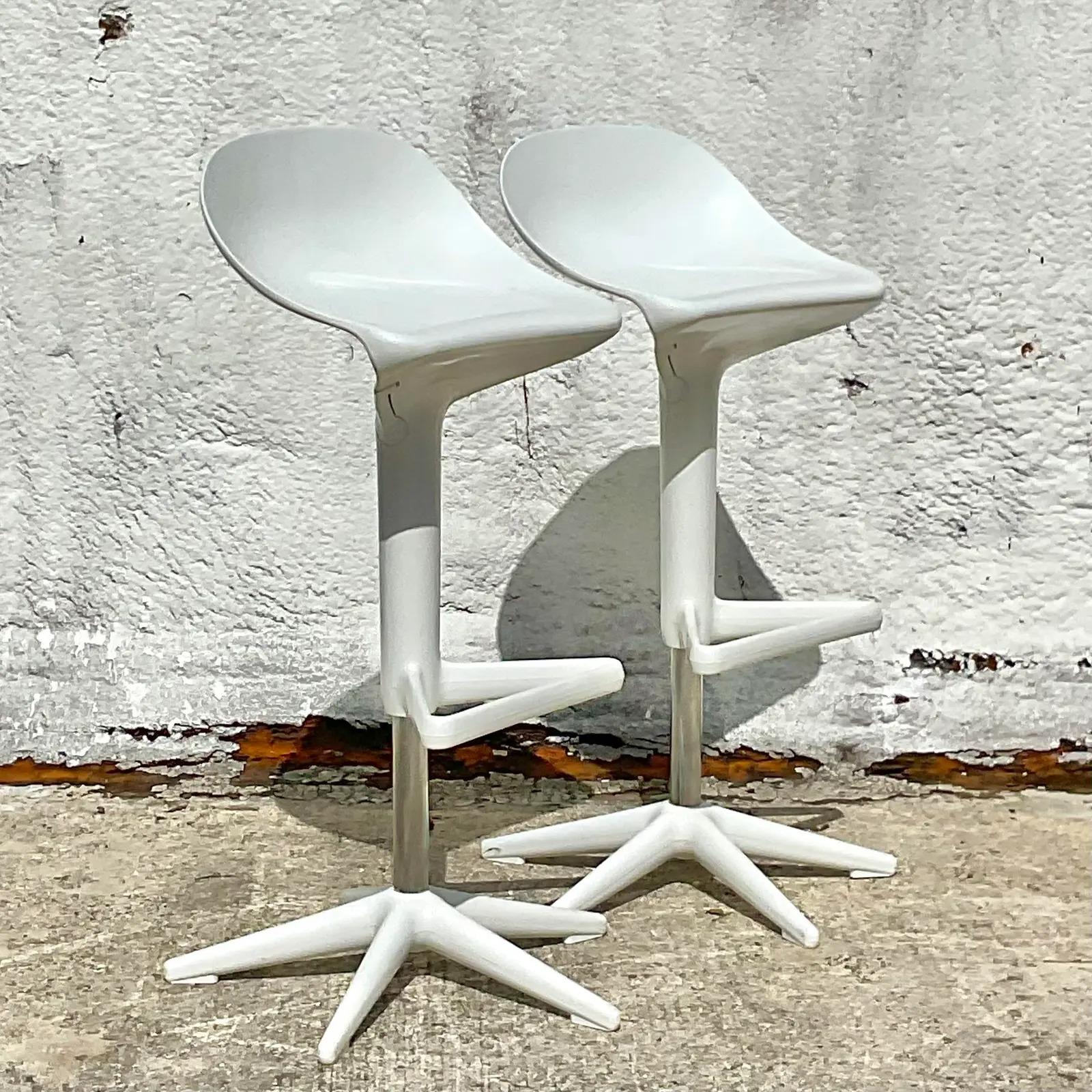 20th Century Vintage Contemporary Spool Stool by Antonio Citterio for Kartell - a Pair For Sale