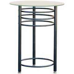 Vintage Contemporary Steel Cocktail or Center Table, Refinished in Metallic Gray