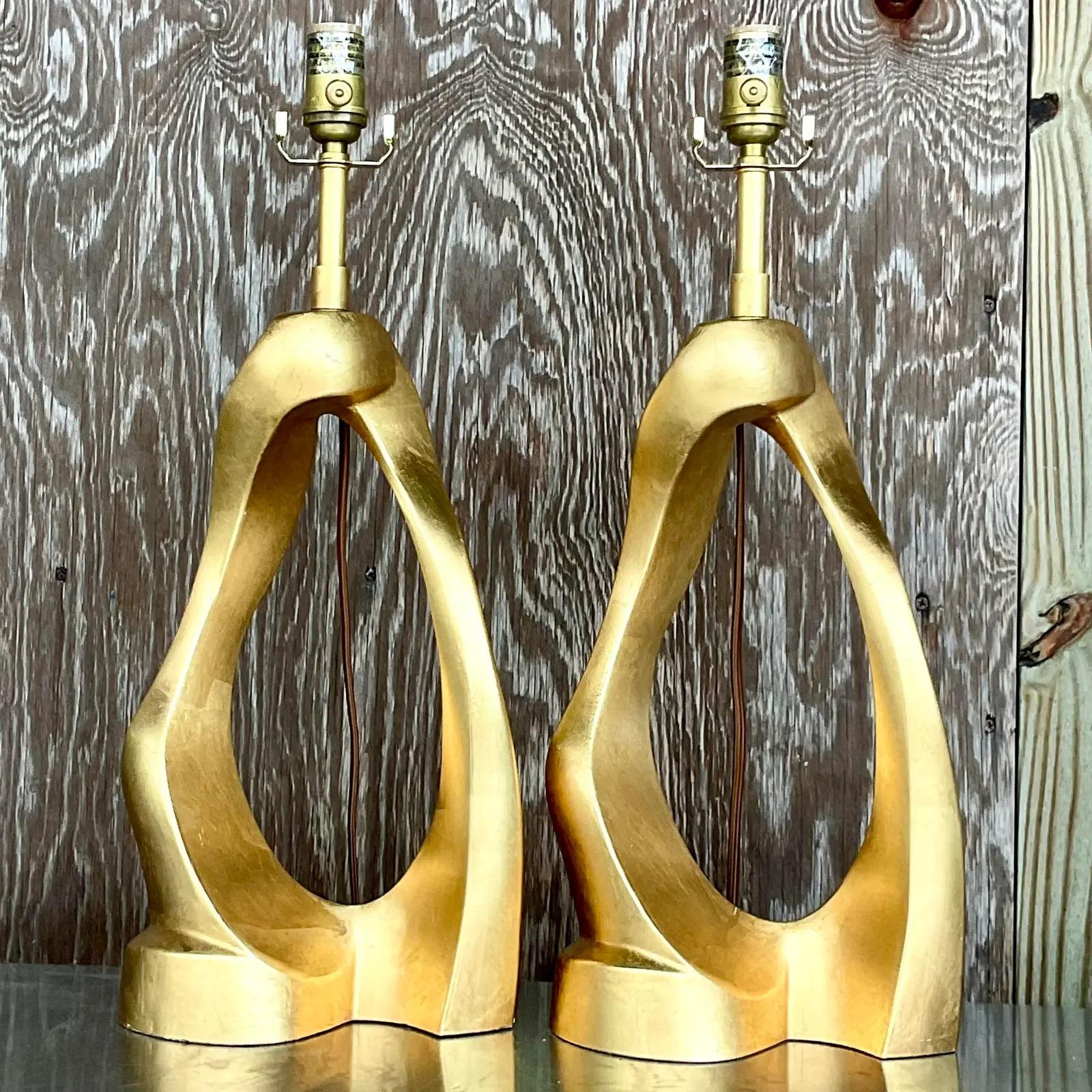 Vintage Contemporary Visual Comfort Cannes Table Lamps by Aerin, a Pair In Good Condition In west palm beach, FL