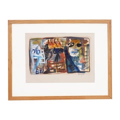 Vintage Contemporary Water Colour Painting Leon Gore